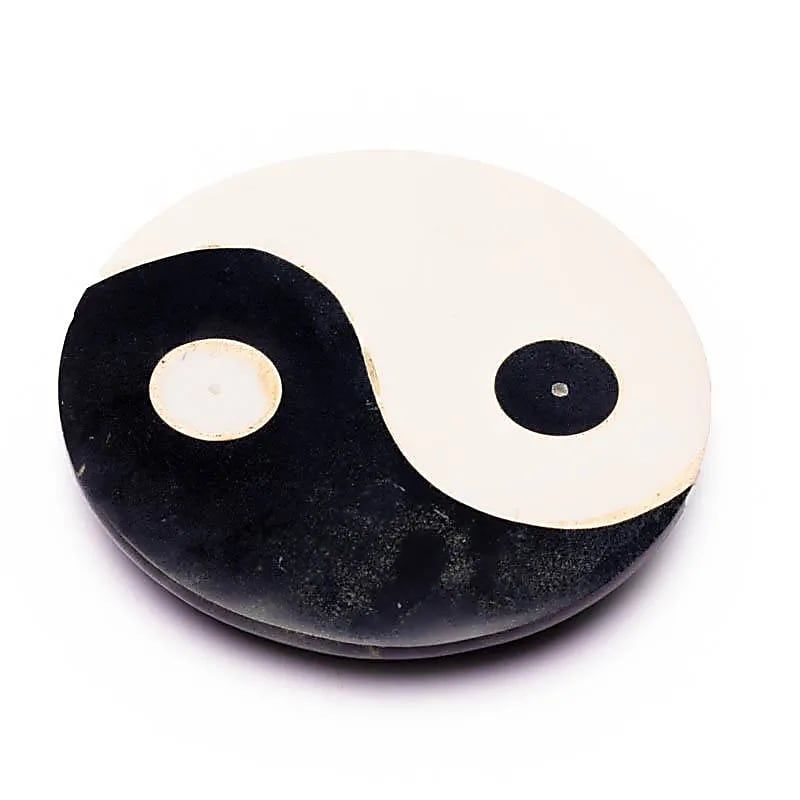 Räucherstäbchenhalter Yin Yang Speckstein Räucherstäbchenhalter Yin Yang Speckstein