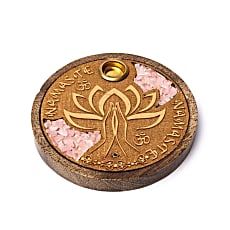 Räucherstäbchen & Kegel Halter Namaste Rosenquarz