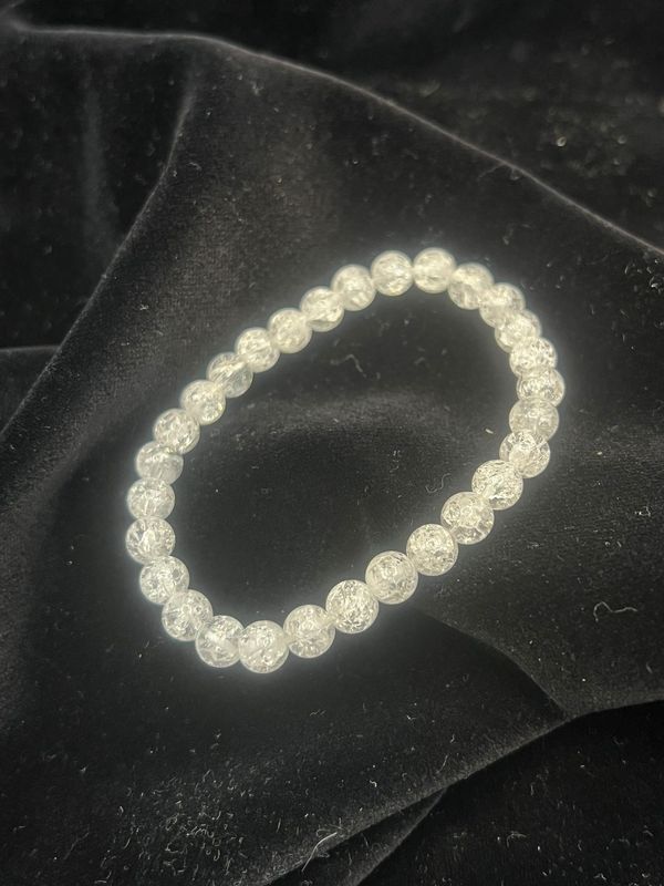 Bergkristall Armband (gecrackt, 6 mm) – Klarheit, Lichtkraft und Energiefluss