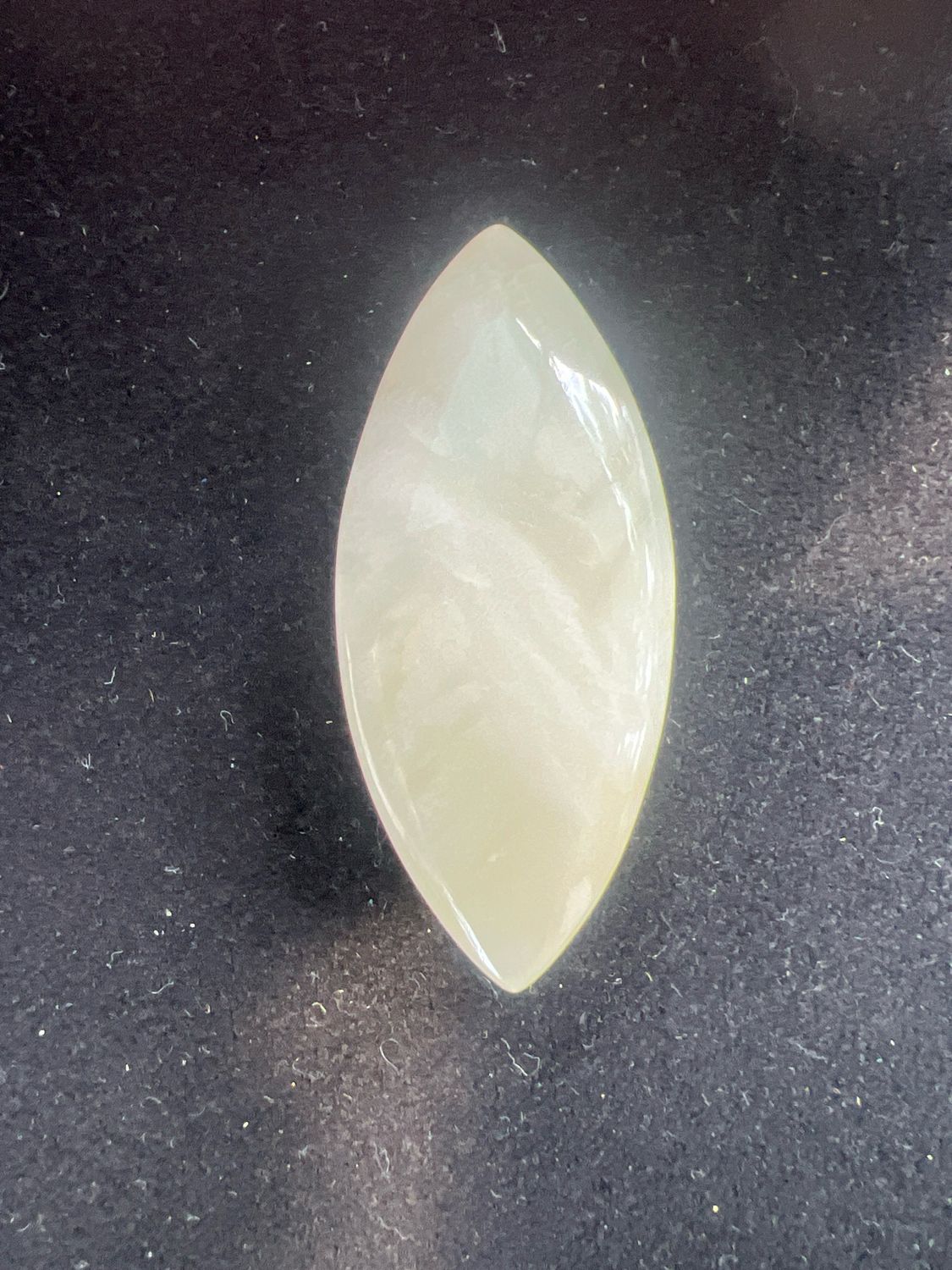 ​Mondstein Navette gebohrt (ca. 4 cm)