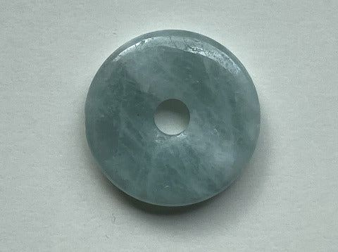 Aquamarin Donut 40 mm – Klarheit & sanfte Erneuerung