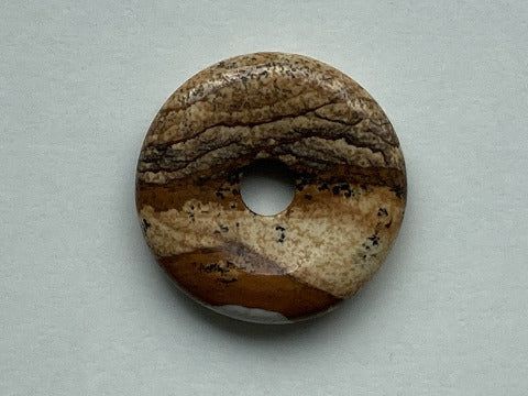 Landschaftsjaspis Donut 40 mm – Erdung & innere Harmonie