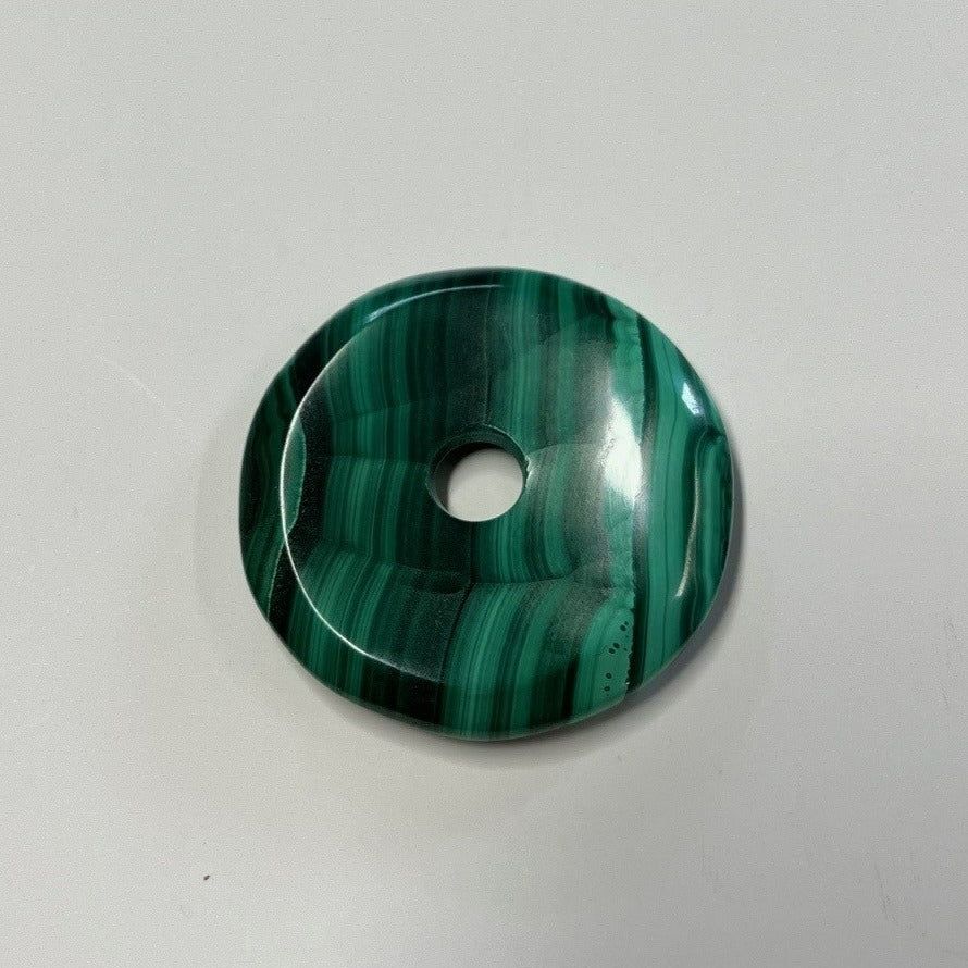 Malachit Donut 40 mm – Transformation & Herzenskraft
