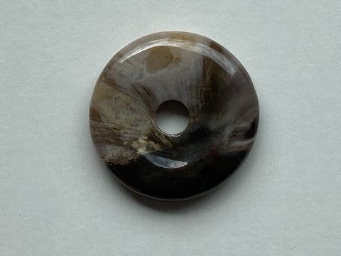 Versteinertes Holz Donut 40 mm – Erdung & innere Beständigkeit