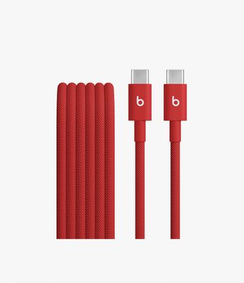 Cable trenzado de USB-C a USB-C de Beats - Rojo Fugaz