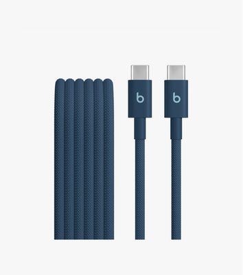 Cable trenzado de USB-C a USB-C de Beats - Azul Explosivo