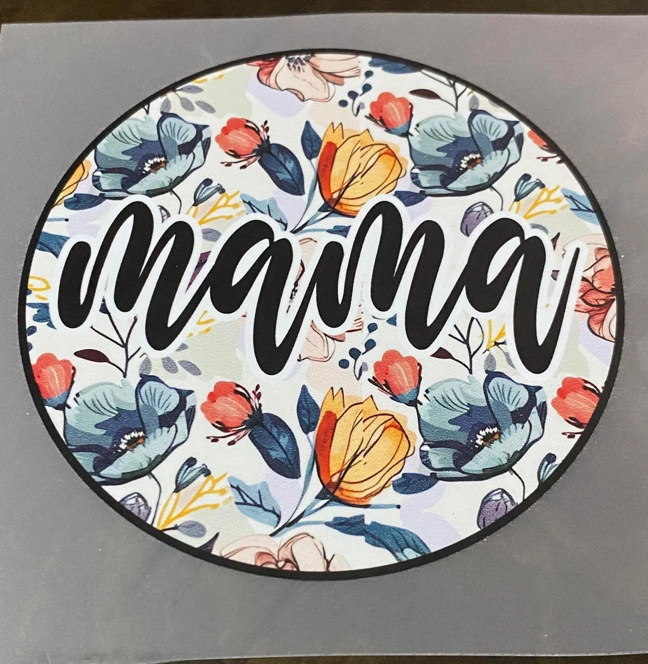 Floral Mama Circle - DTF Transfer - Choose a Size