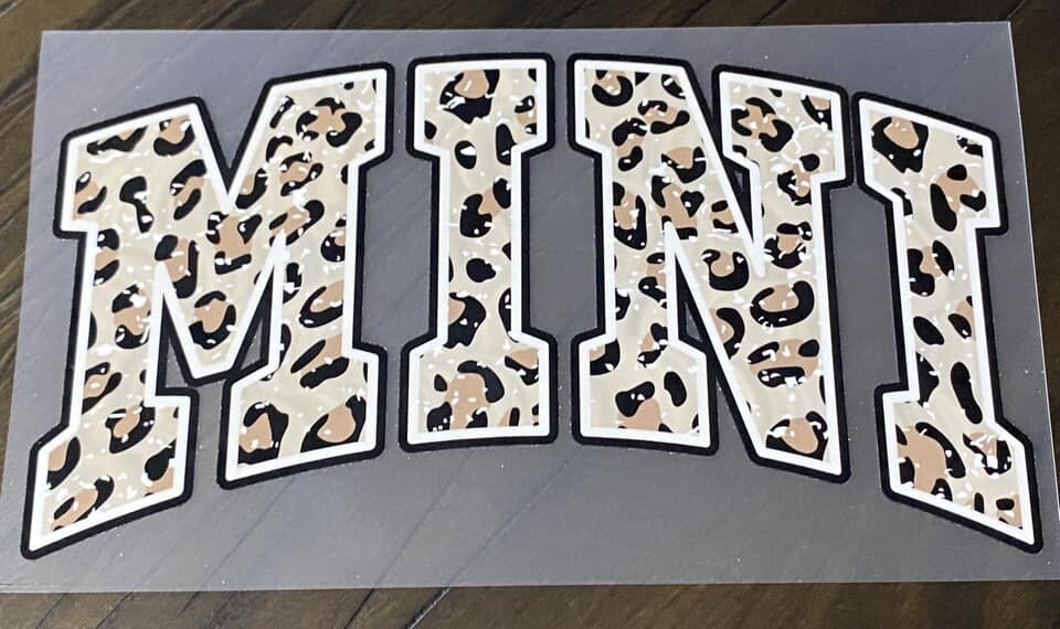 Leopard Mini Letters - DTF Transfer - Choose a Size