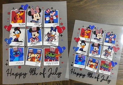 Happy 4th of July - DTF Transfer - Choose a Size