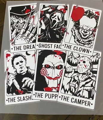 Horror Tarot Cards - DTF Transfer - Choose a Size