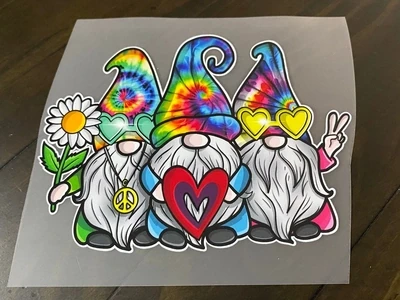 Hippie Gnomes - DTF Transfer - 4.5&quot; x 6&quot;