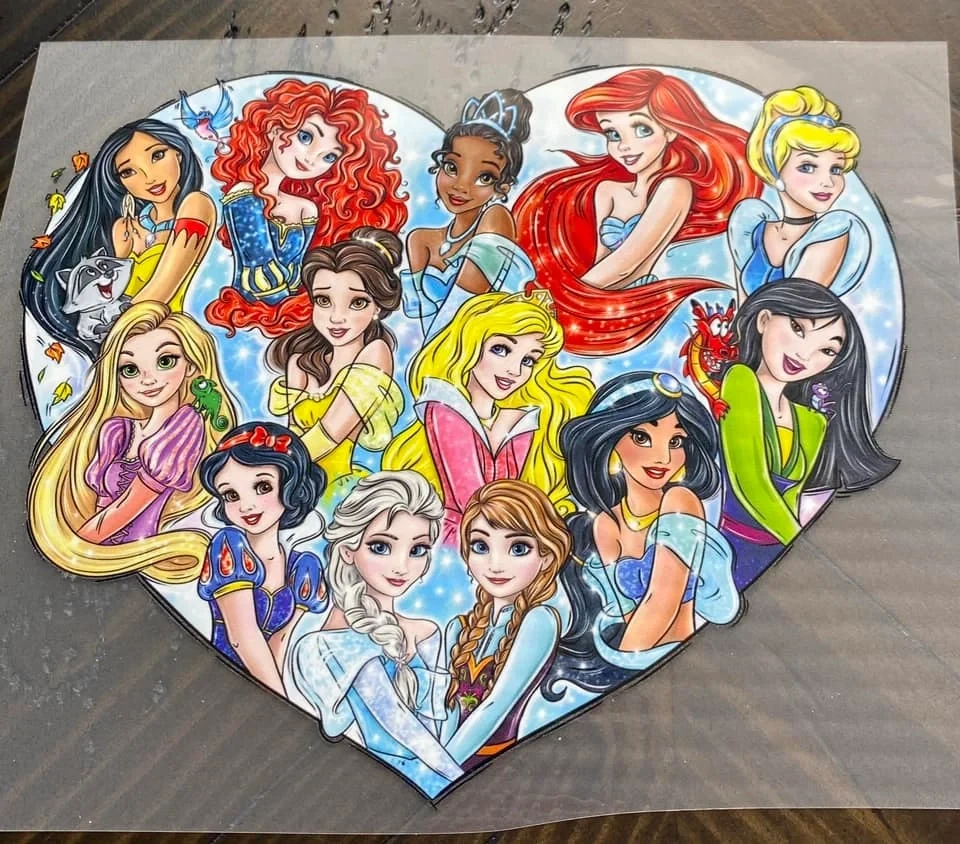 Princess Heart - DTF Transfer - Choose a Size
