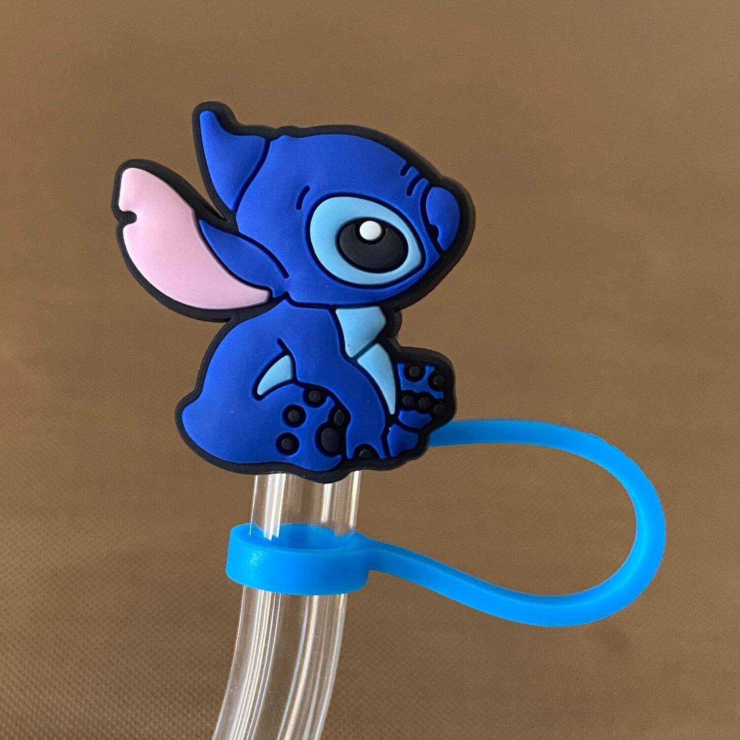 Stitch Sitting Silicone Straw Topper