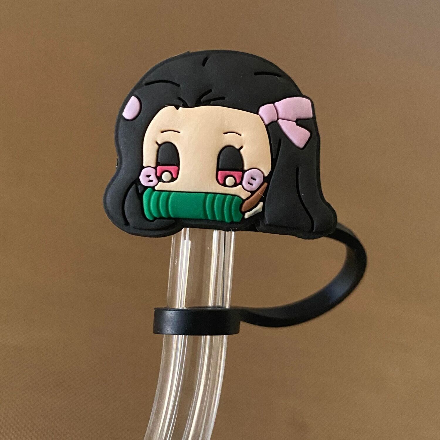 Demon Anime Girl - Silicone Straw Topper