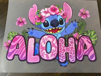 Aloha Stitch - DTF Transfer - Choose a Size