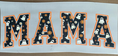 Ghost Mama Letters - DTF Transfer - 10”