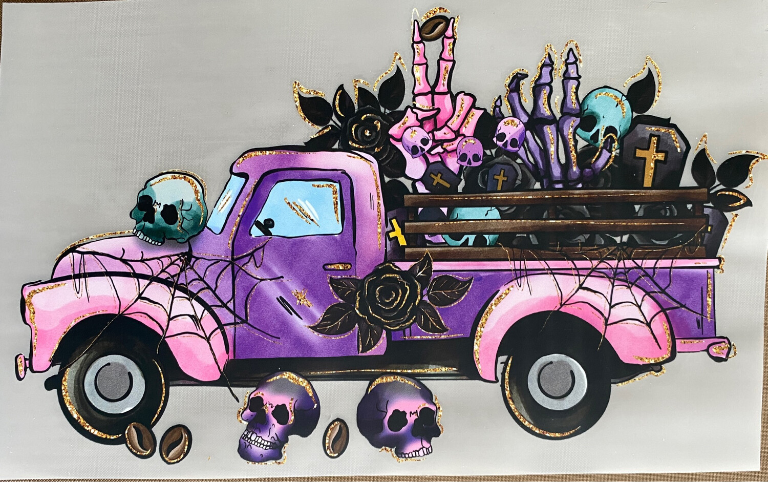 Goth Pickup Truck - DTF Transfer - 10”