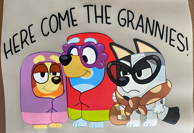 Here Come The Grannies - DTF Transfer - Choose A Size
