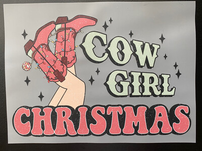 Cowgirl Christmas - DTF Transfer - 10”