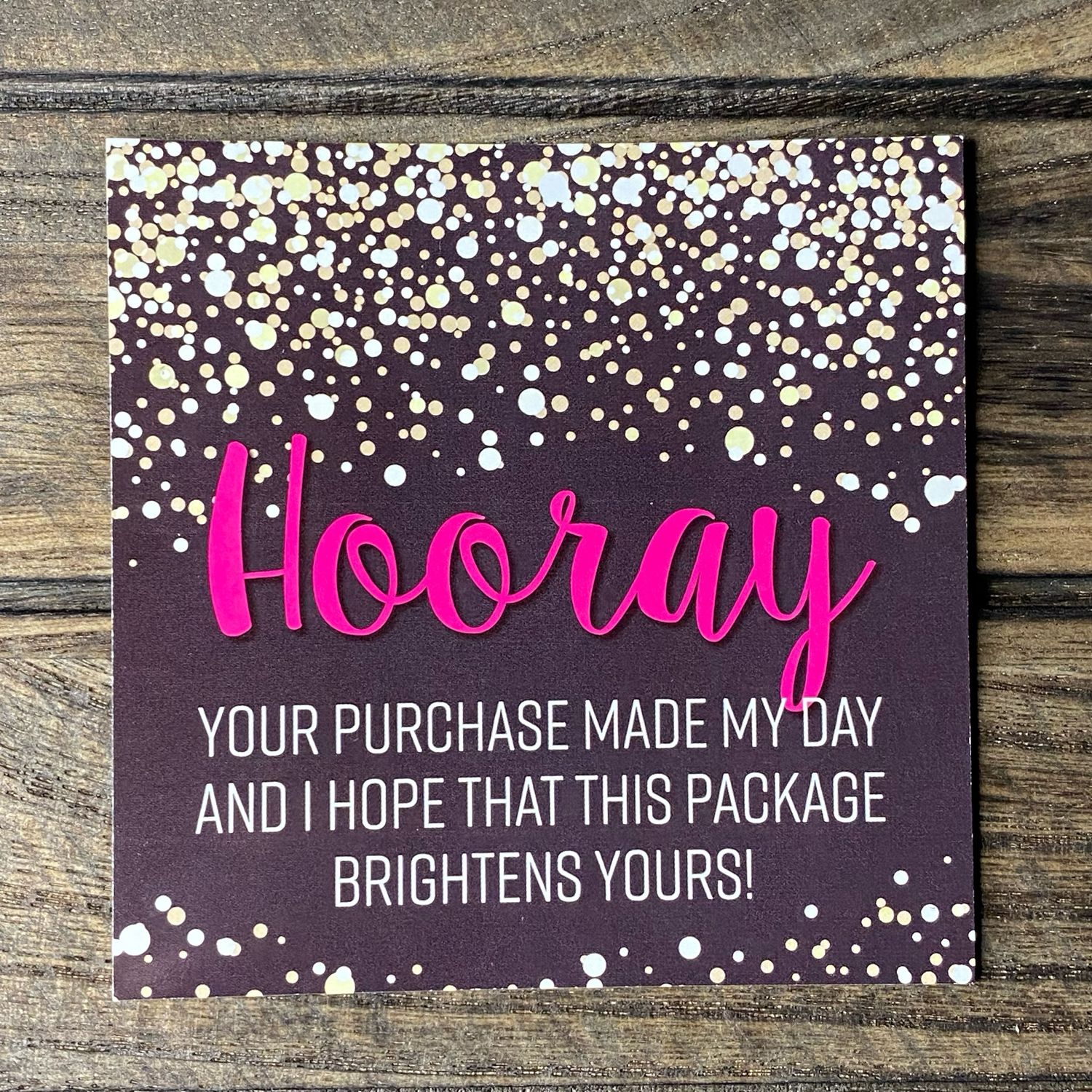Hooray Dark - Package Stickers 3.5” - 25pk