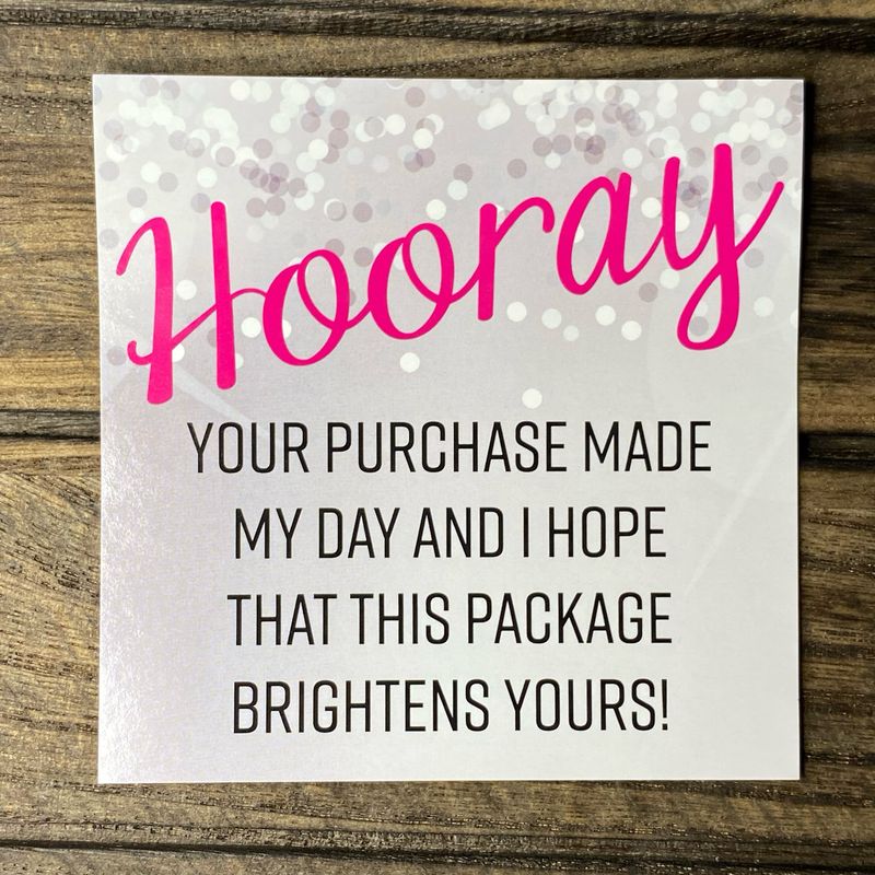 Hooray Light - Package Stickers 3.5” - 25pk