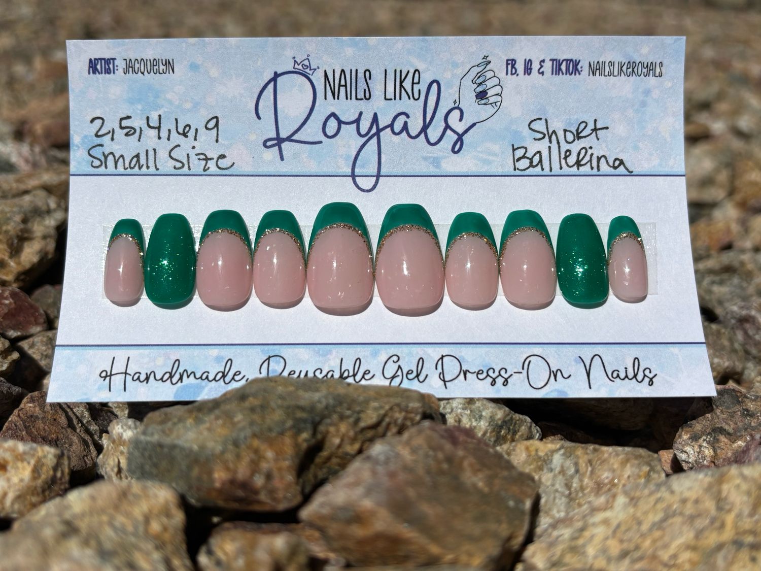 Short Ballerina | Small (2,5,4,6,9) - Pre-Sized Gel Press On Set