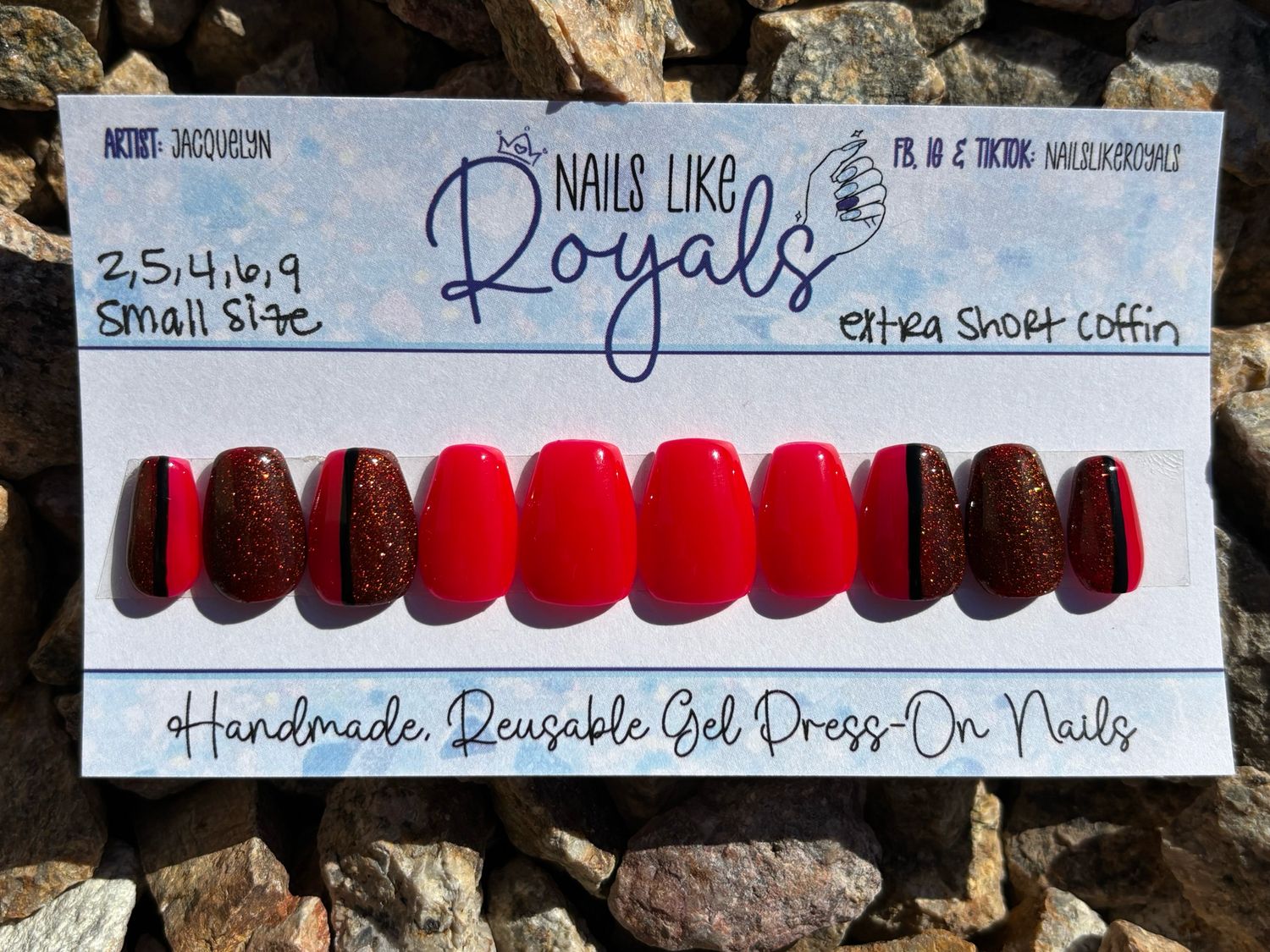 Extra Short Coffin | Small (2,5,4,6,9) - Pre-Sized Gel Press On Set