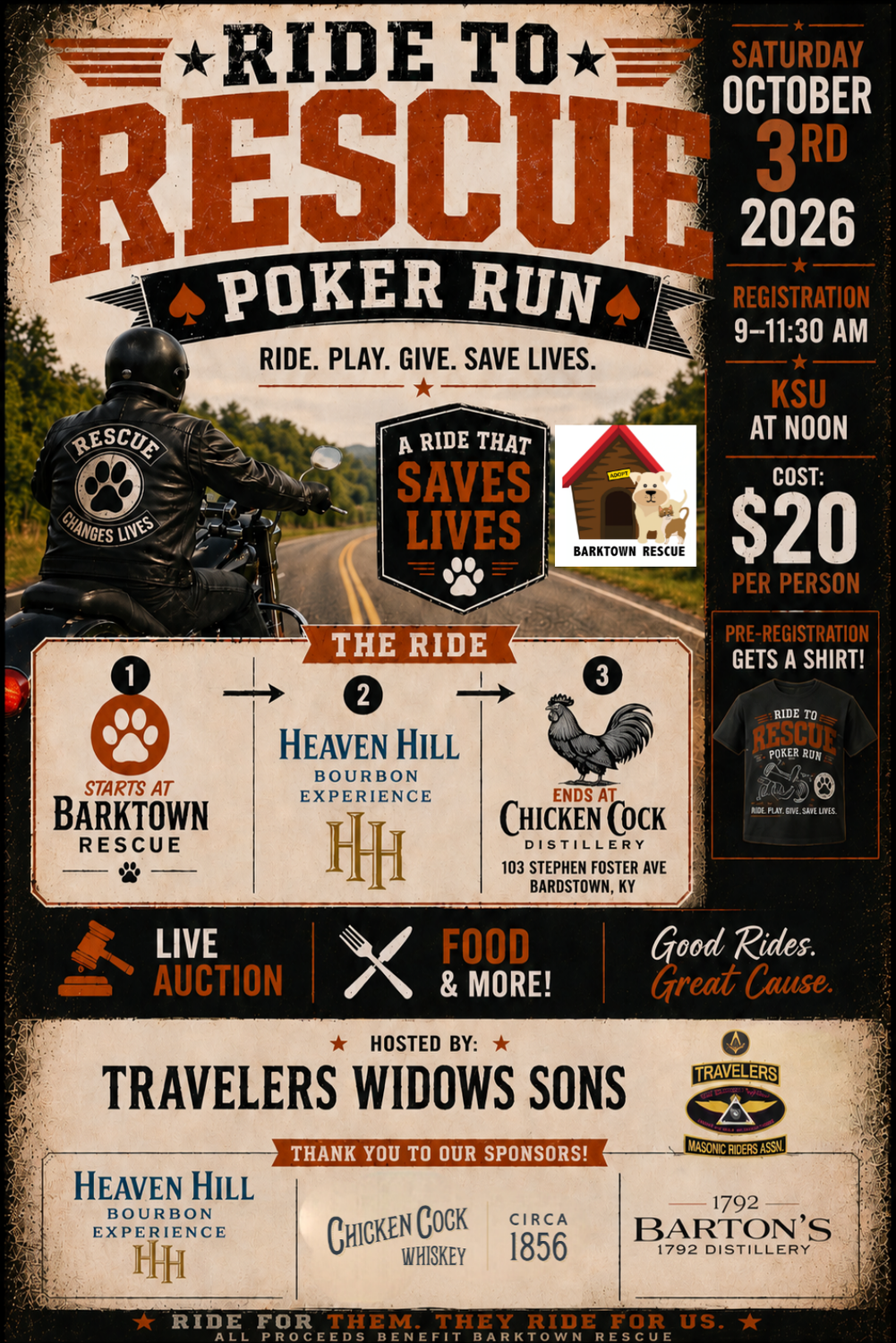 Ride to Rescue Poker Run 2026 Registration