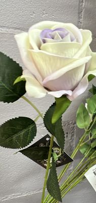 Pale Lilac - Single Stem Velvet Rose 7cm Small 51cm