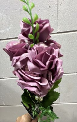 Silk Flowers 7 Heads 32cm Assorted Colors