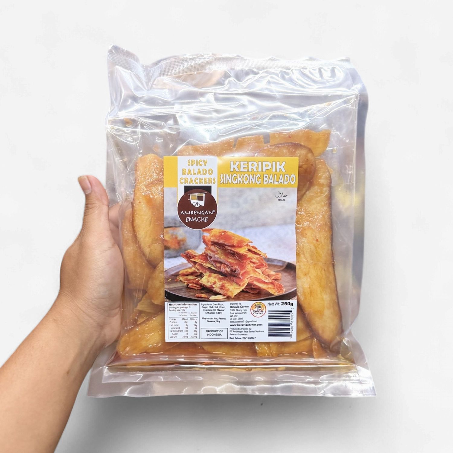 Ambengan CASSAVA CHIPS BALADO (SINGKONG BALADO) 250g Ambengan CASSAVA CHIPS BALADO (SINGKONG BALADO) 250g