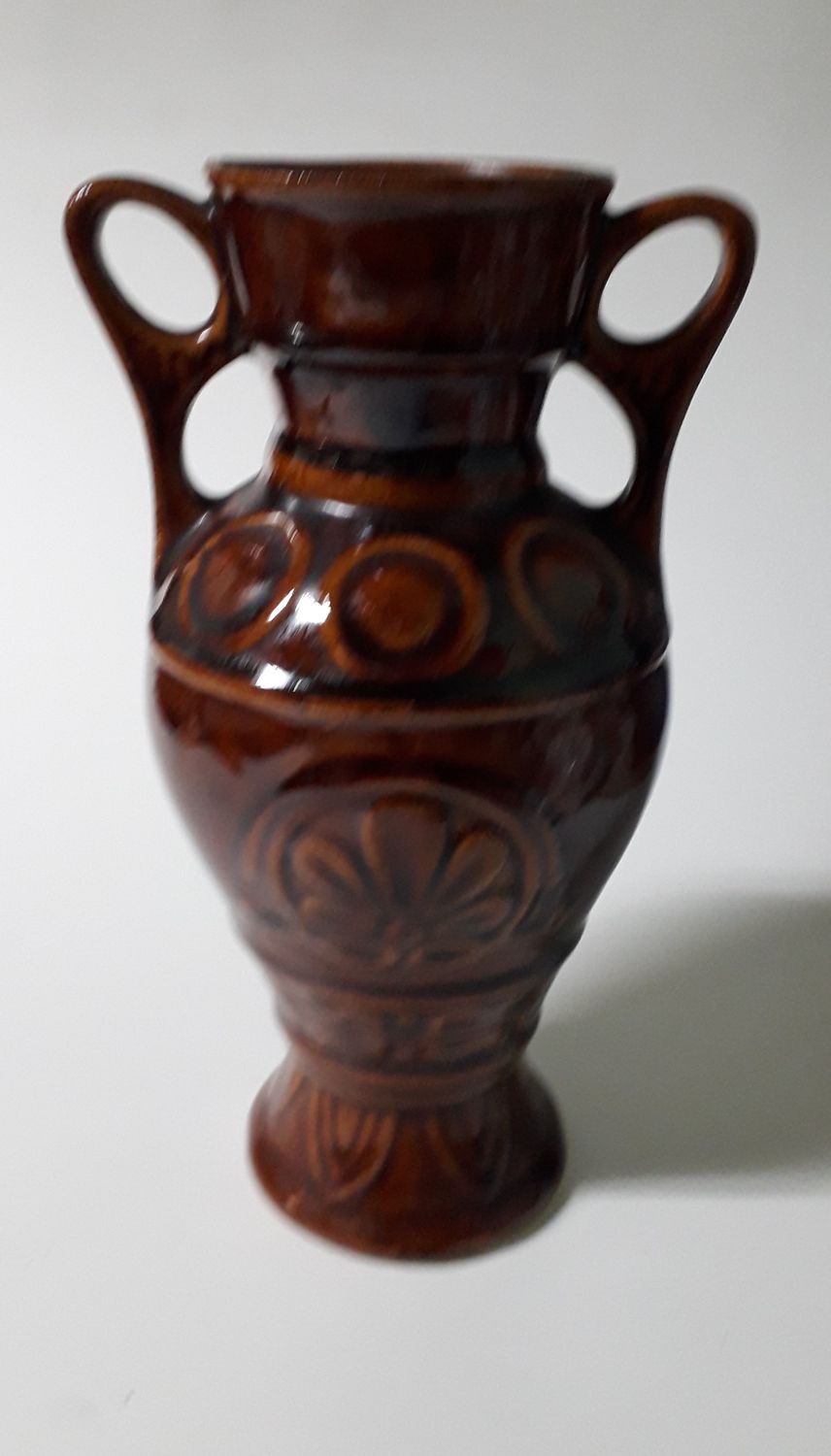 Wazon ceramiczny Amfora brązowy