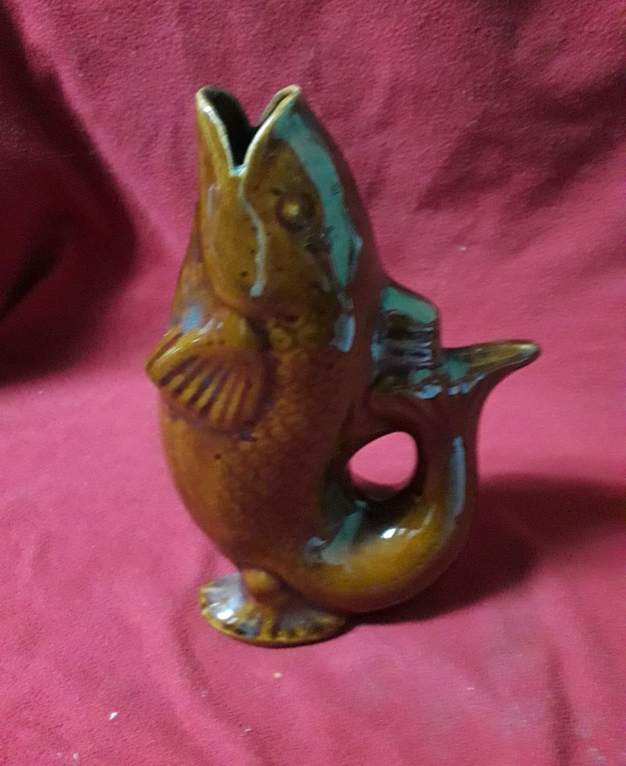 Kultowa Rybka ceramiczna brązowa