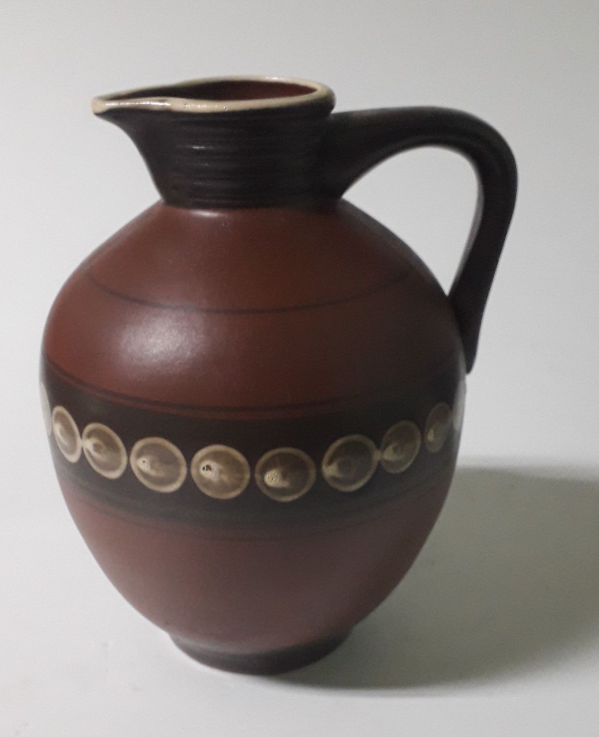 Dzbanek ceramiczny sygnowany śliczny wzór