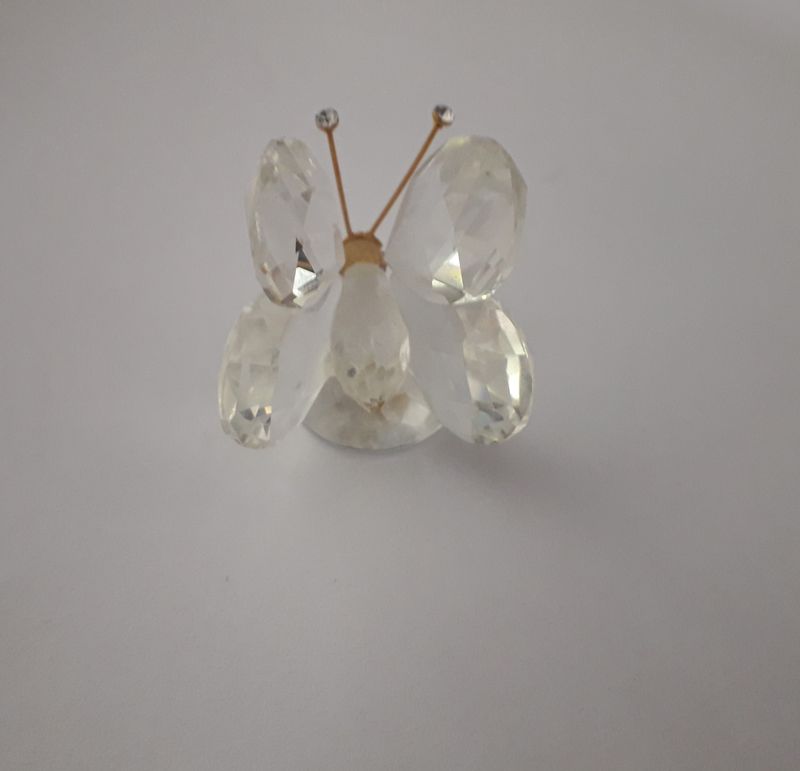SWAROVSKI BUTTERFLY MINI v1 KRYSZTAŁOWE KOŃCÓWKI NA ZŁOTEJ ANTENCE, DUŻY NOS 012774