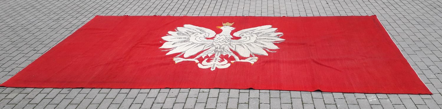 Orzeł - Urzędowy Gobelin z godłem Polski PRL 430x232 cm