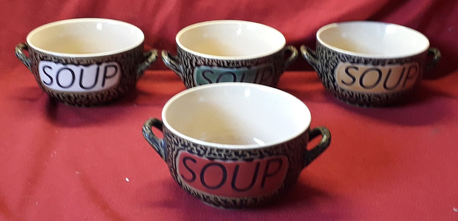 Bulionówka  Brązowa VINTAGE SOUP 4 sztuki