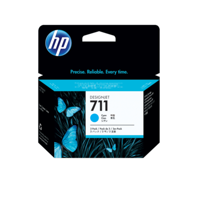 HP 711 3-pack 29-ml Cyan DesignJet Ink Cartridges