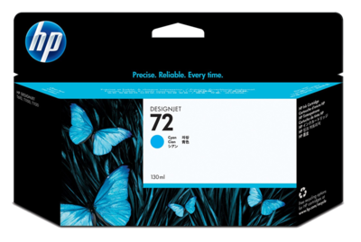 HP-72 130-ml Cyan DesignJet Ink Cartridge