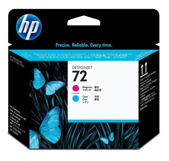 HP 72 Magenta and Cyan DesignJet Printhead