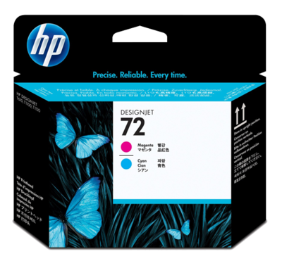 HP 72 Magenta and Cyan DesignJet Printhead