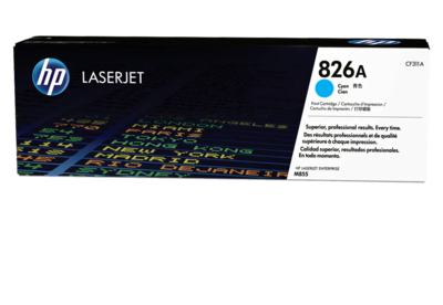 HP 826A Cyan OEM LaserJet Toner Cartridge