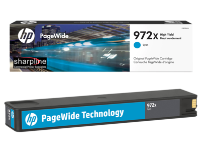 HP 972X Cyan High-Yield PageWide Ink Cartridge
