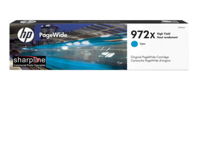 HP 972X Cyan High-Yield PageWide Ink Cartridge