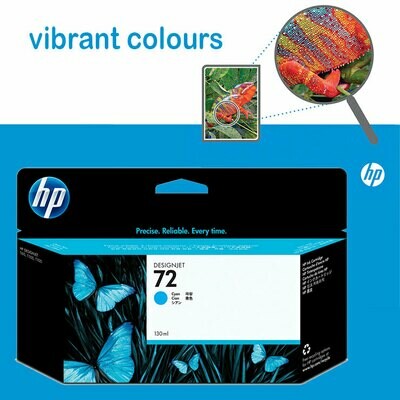 HP-72 130-ml Cyan DesignJet Ink Cartridge