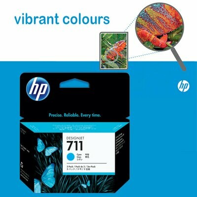 HP 711 3-pack 29-ml Cyan DesignJet Ink Cartridges