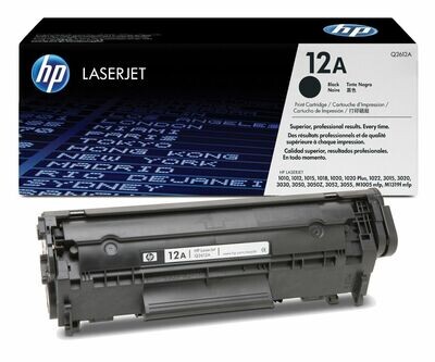 HP 12A OEM Black Toner Cartridge