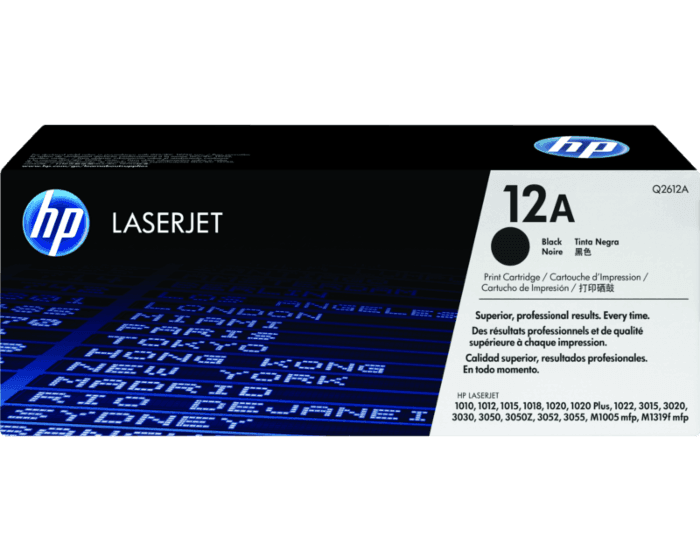 HP 12A OEM Black Toner Cartridge