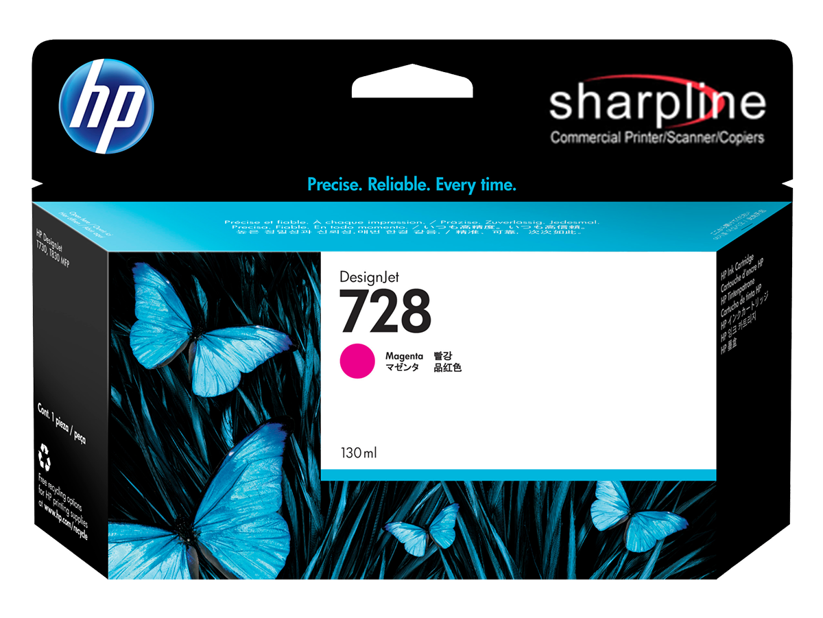 HP 728 130-ml Magenta DesignJet Ink Cartridge