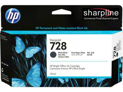 HP 728 130-ml Matte Black DesignJet Ink Cartridge